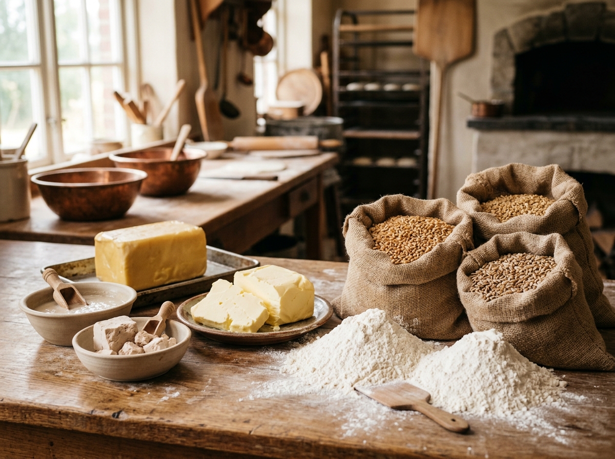 Artisan bakery ingredients, grains and dough conditioning